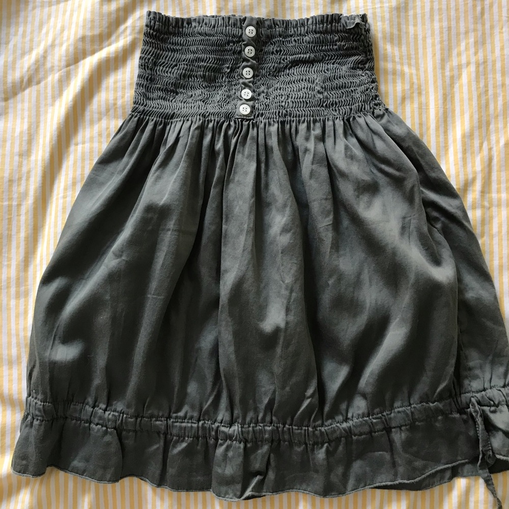 Green strapless top by Brandy Melville